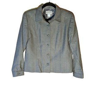 Pendleton 100% Virgin Wool Button Up Shacket Size 10 Women's Gray Jacket Blazer